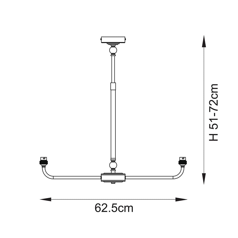 Lille & Ikat 16cm 2lt Linear Pendant