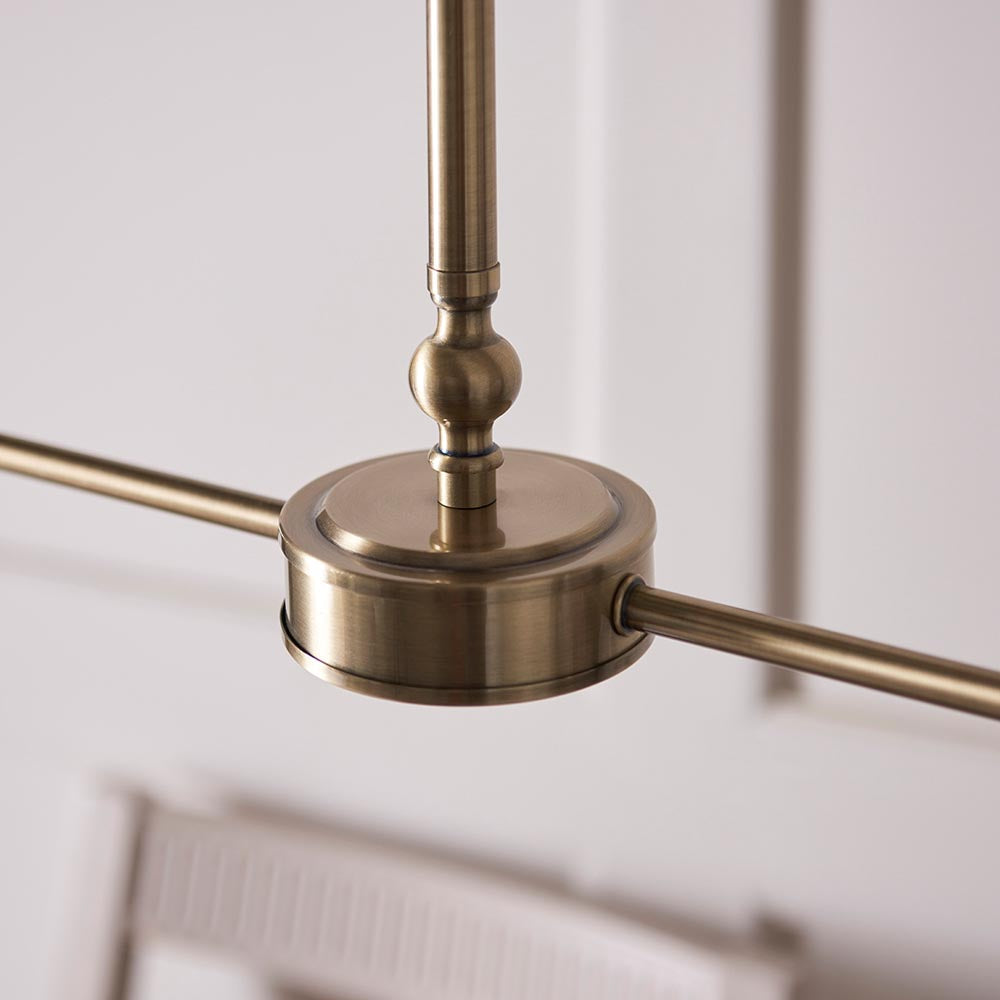 Lille & Ikat 16cm 2lt Linear Pendant pearl grey 16cm Ikat