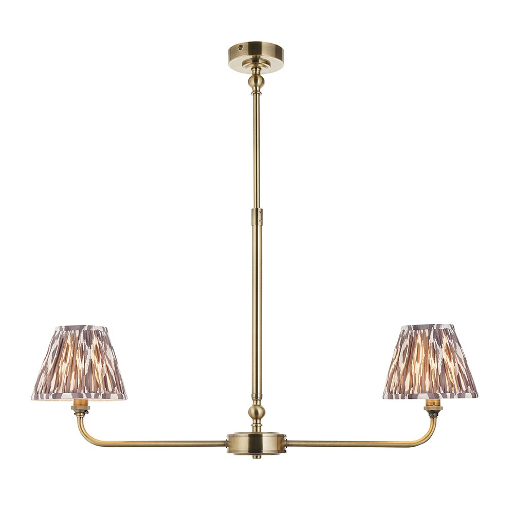 Lille & Ikat 16cm 2lt Linear Pendant pearl grey 16cm Ikat