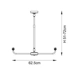 Lille & Ikat 16cm 2lt Linear Pendant pearl grey 16cm Ikat