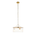 Karine 3 Light Pendant Aged Brass