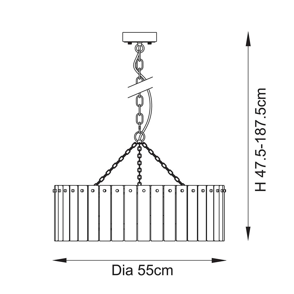 Karine 5lt Pendant Aged Brass