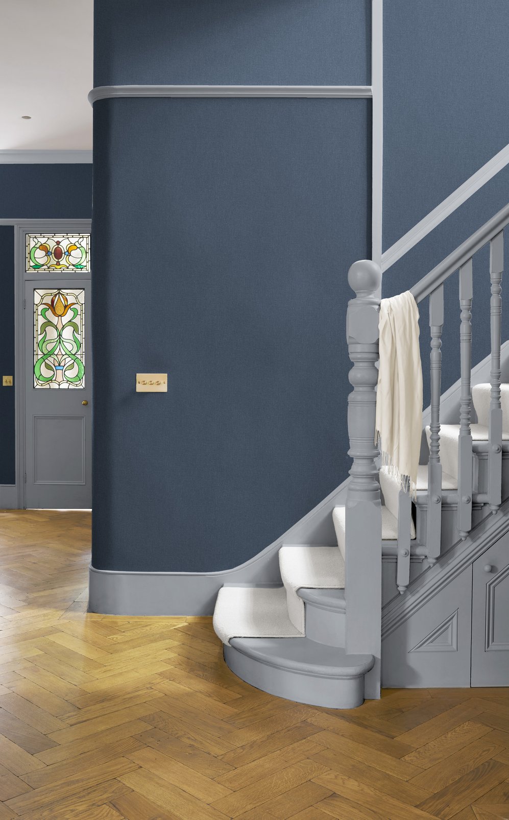 Country Home Denim Wallpaper