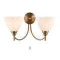 Alton 2-Light Wall Sconce: Antique Brass & Opal Glass