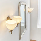 Alton 2-Light Wall Sconce: Antique Brass & Opal Glass