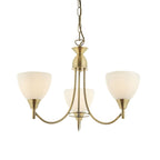 Alton 3-Light Pendant: Convertible (Antique Brass & Glass)