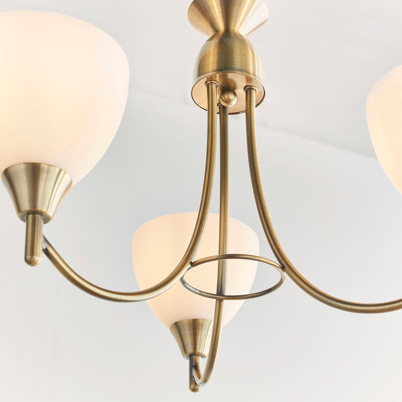 Alton 3-Light Pendant: Convertible (Antique Brass & Glass)