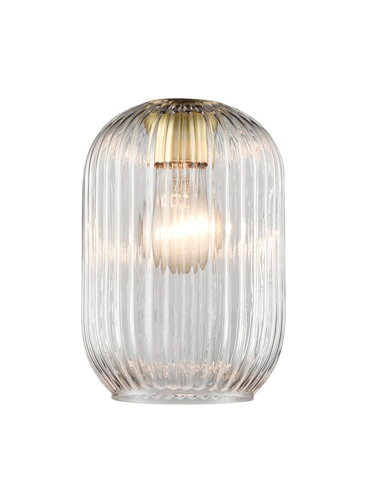 Kora Ribbed Clear Glass 150mm