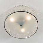 Belfont 3-Light Flush Mount: Chrome & Crystal (Bathroom Safe)
