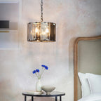 Clooney 4 Light Pendant Beveled Smoke Glass