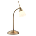 Range Antique Brass Table Lamp with Opal Glass Shade (Touch Dimmer)