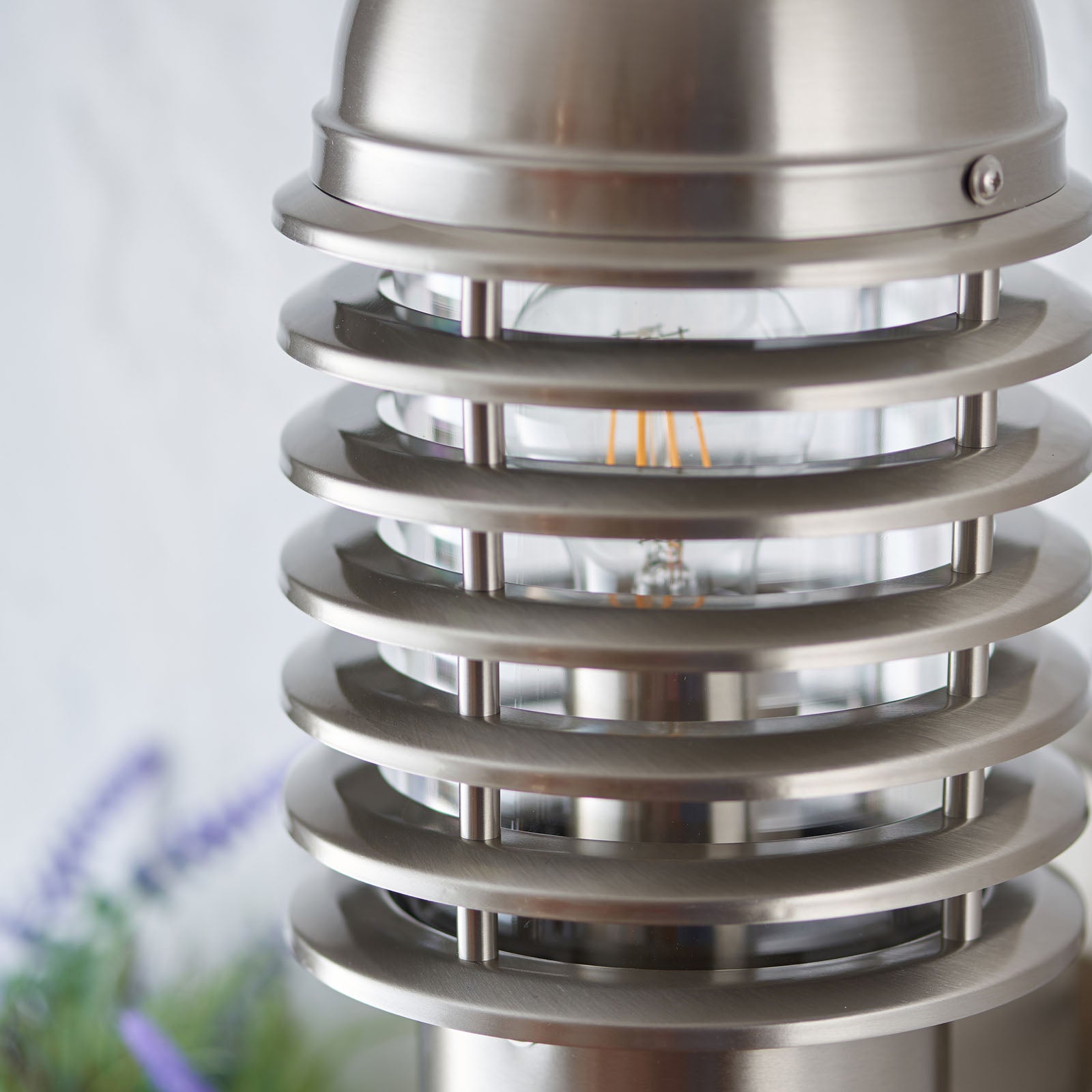 Louvre Stainless Steel PIR Outdoor Wall Light (IP44)