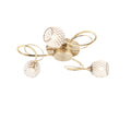 Aherne 3-Light Semi-Flush Mount: Antique Brass & Glass Beads