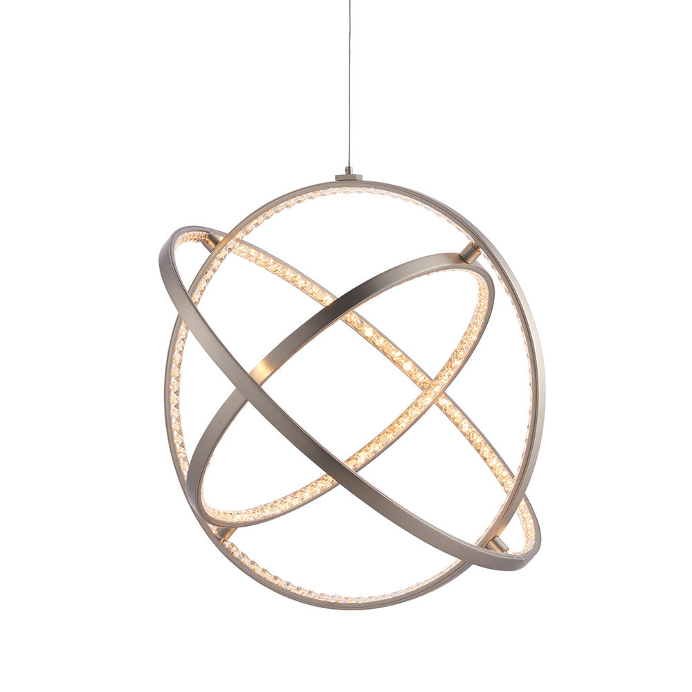 Eternity 3lt pendant Matt Nickel K5 Crystal