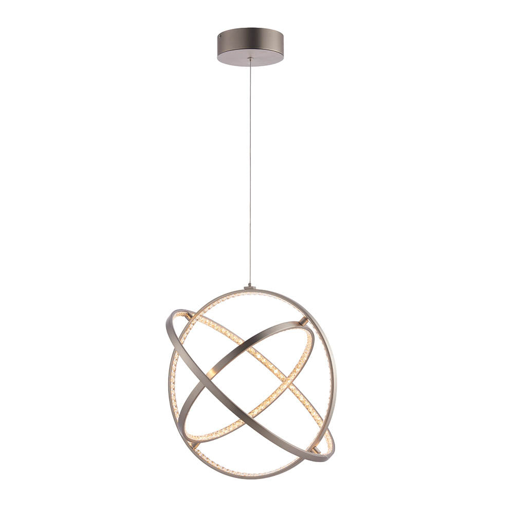 Eternity 3lt pendant Matt Nickel K5 Crystal
