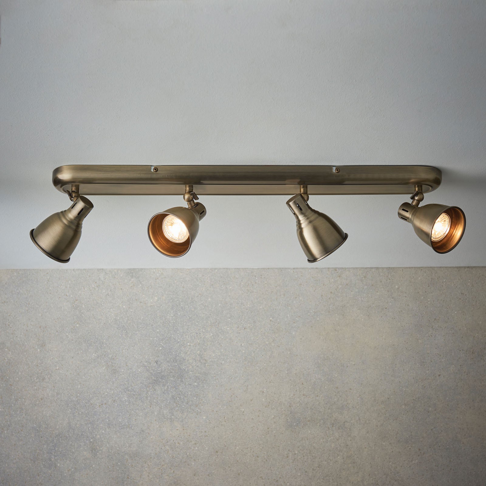 Westbury 4-Light Antique Brass Adjustable Spotlight