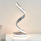 Aria 1-Light LED Table Lamp: Flowing Curves (Chrome)