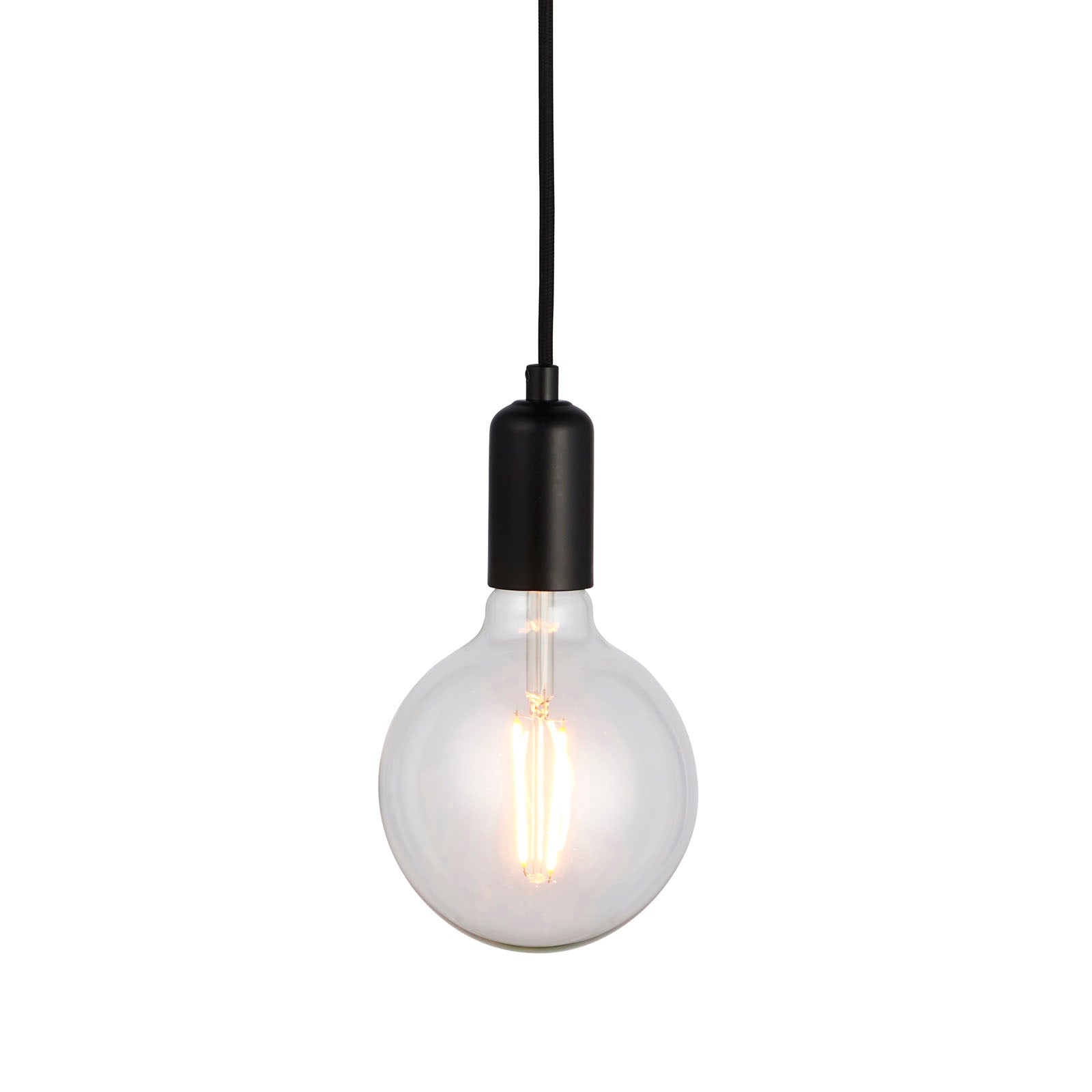 Studio Industrial Pendant Light (Adjustable, Black)