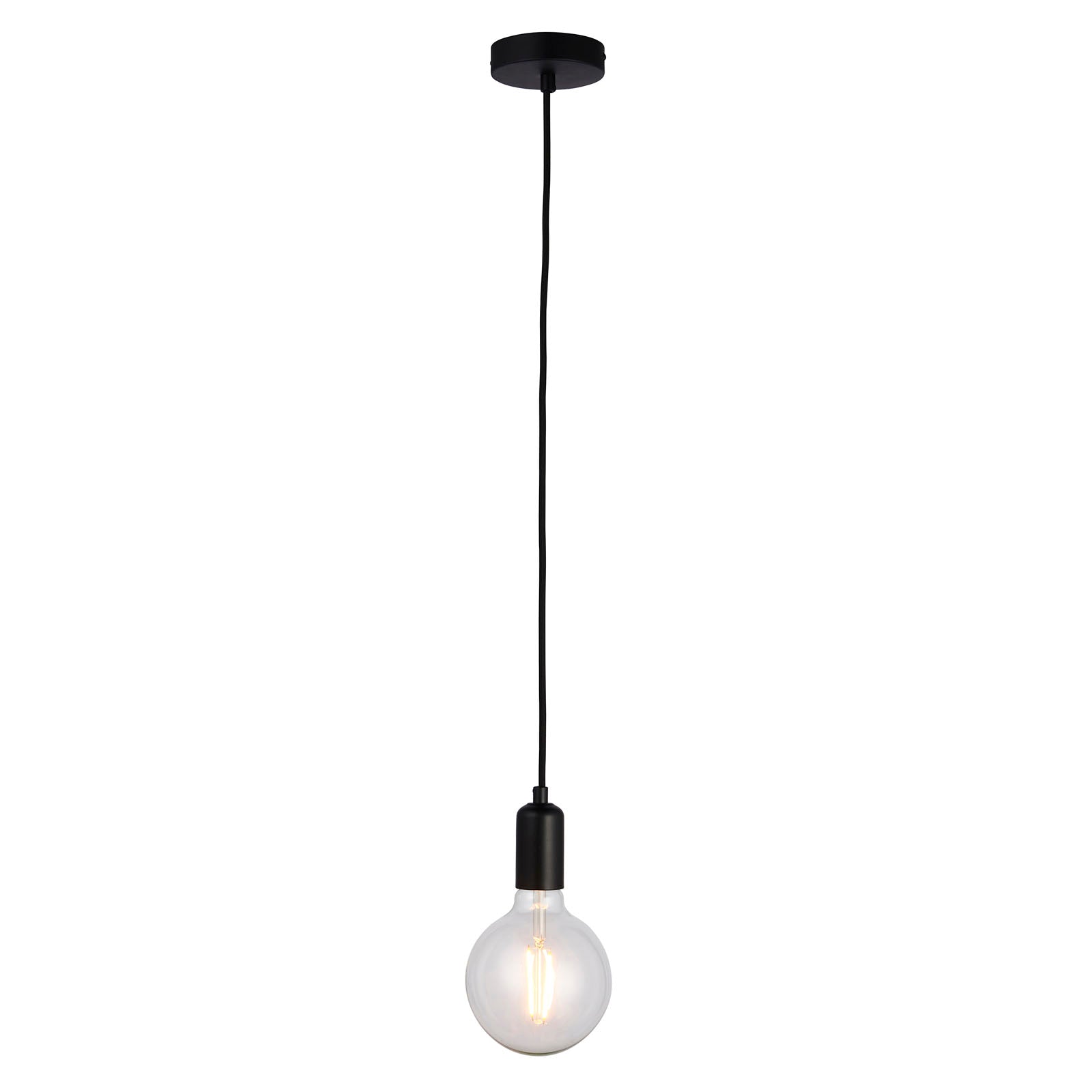 Studio Industrial Pendant Light (Adjustable, Black)
