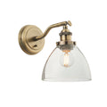 Hansen Antique Brass Adjustable Industrial Wall Light