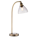 Hansen Antique Brass Adjustable Industrial Table Lamp