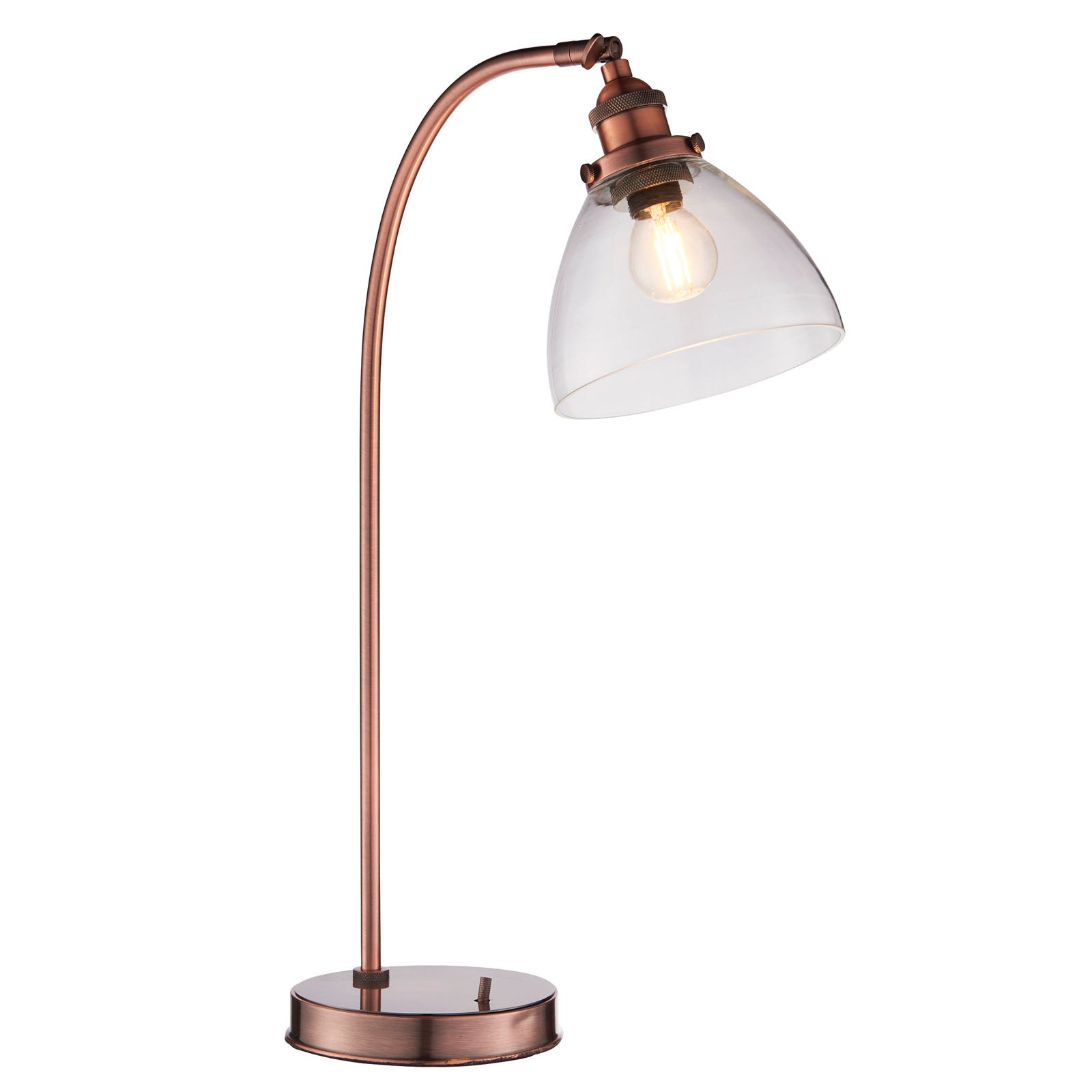 Hansen Aged Copper Adjustable Industrial Table Lamp
