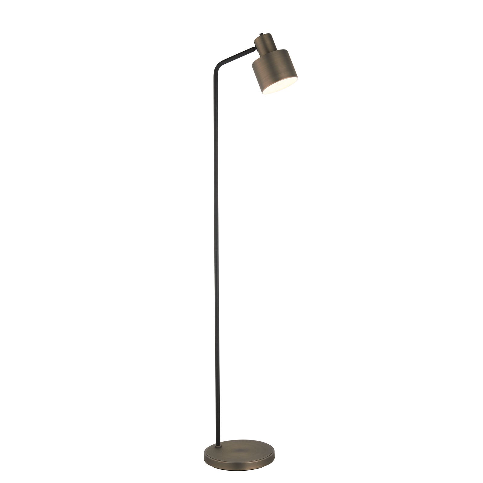 Mayfield Dark Bronze & Black Industrial Floor Lamp with On/Off Switch