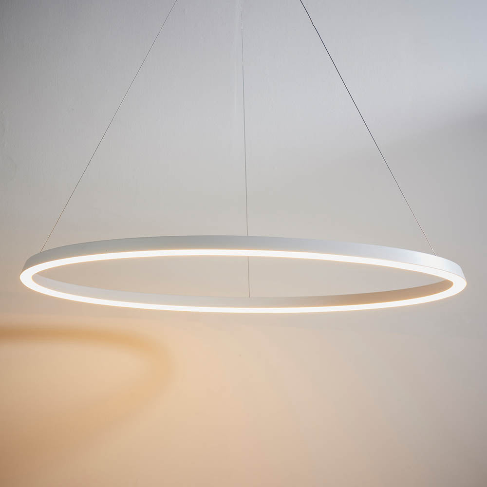 Staten Pendant White Integral LED Ring