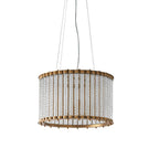 Romola 6 Light Pendant twisted clear glass