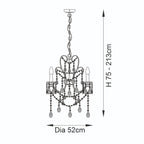 Berkley 3 Light Crystal Chandelier