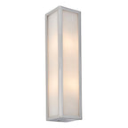 Newham 2-Light Chrome Wall Light with Frosted Glass Diffuser (IP44 Rated)