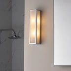 Newham 2-Light Chrome Wall Light with Frosted Glass Diffuser (IP44 Rated)