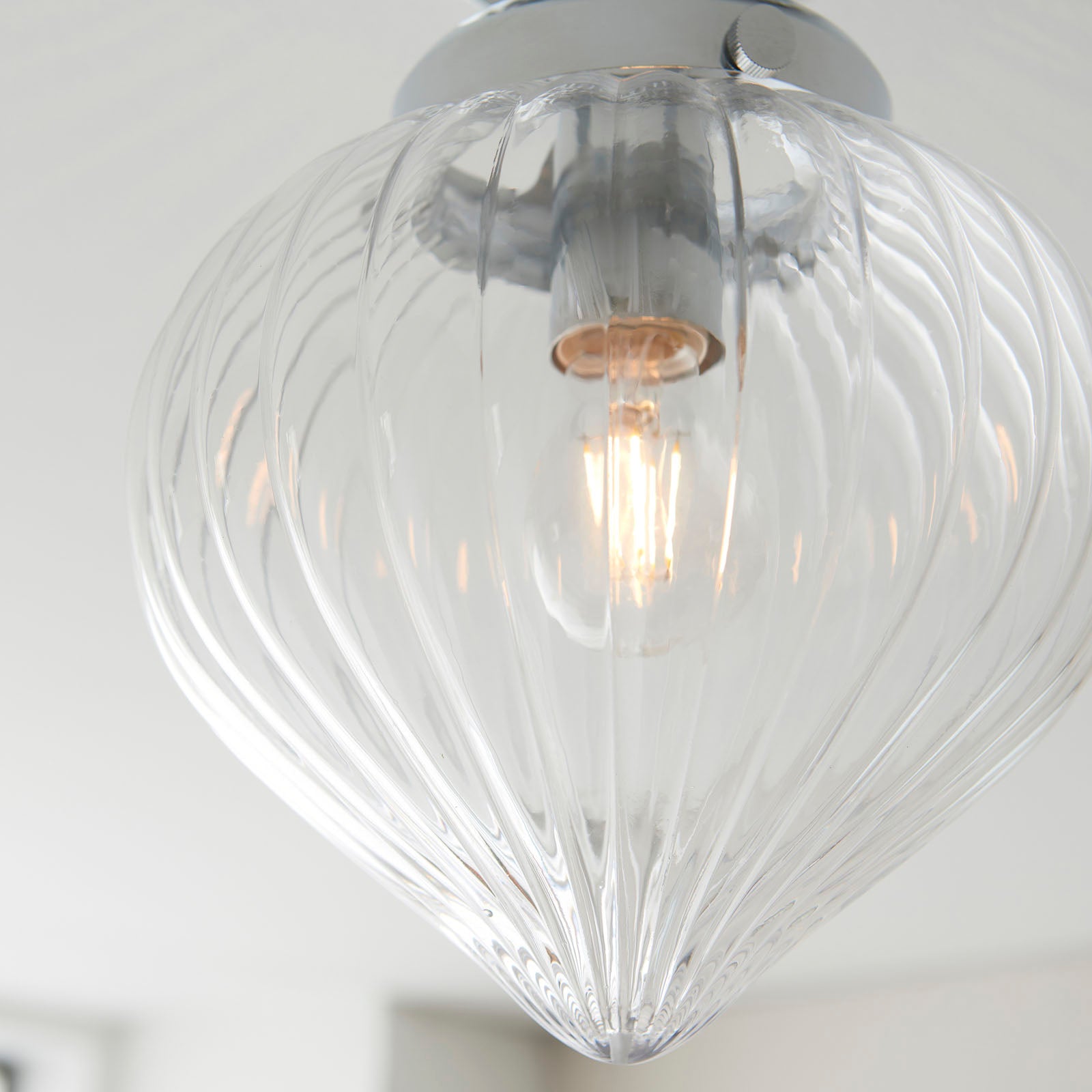 Cheston Chrome Dimmable Flush Mount Ceiling Light