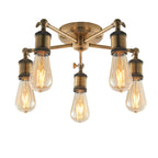 Hal 5-Light Antique Brass Semi-Flush Mount