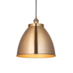Franklin 1-Light Large Industrial Pendant - Antique Brass Finish