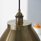 Franklin 1-Light Large Industrial Pendant - Antique Brass Finish