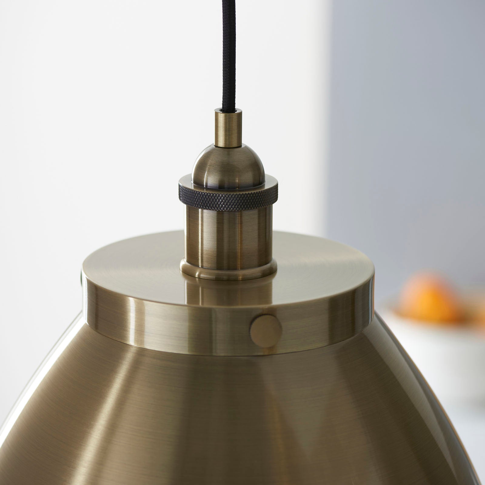 Franklin 1-Light Large Industrial Pendant - Antique Brass Finish