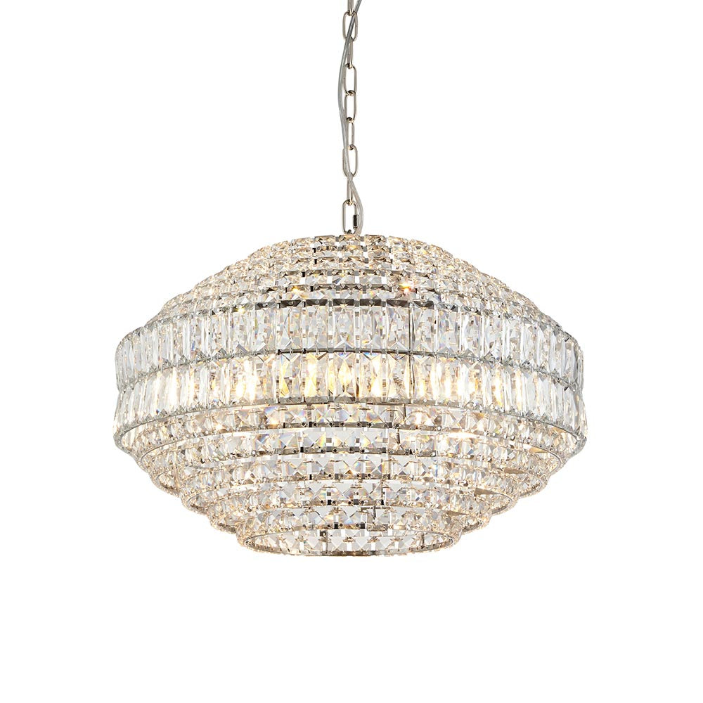 Beatrice 5 Light Pendant - Chrome/Crystal
