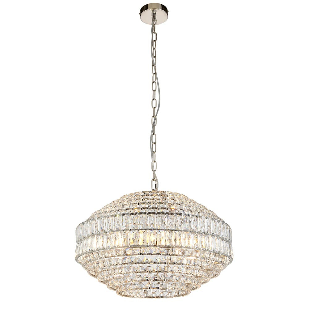 Beatrice 5 Light Pendant - Chrome/Crystal