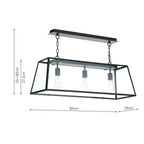 Academy 3 Light Pendant Black