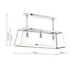 Academy 3 Light Pendant Stainless Steel