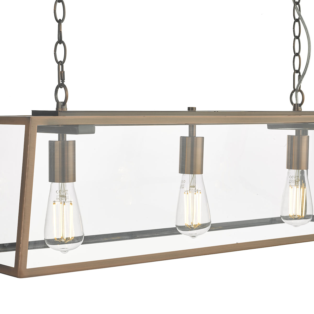 Academy 3 Light Bar Pendant Antique Copper