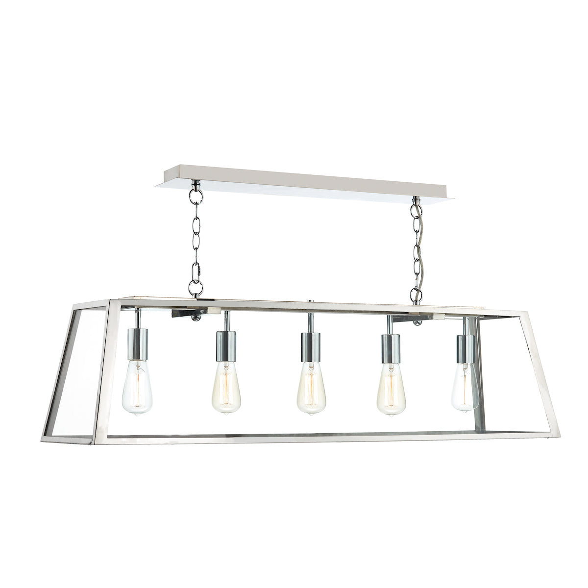 Academy 5 Light Pendant Stainless Steel