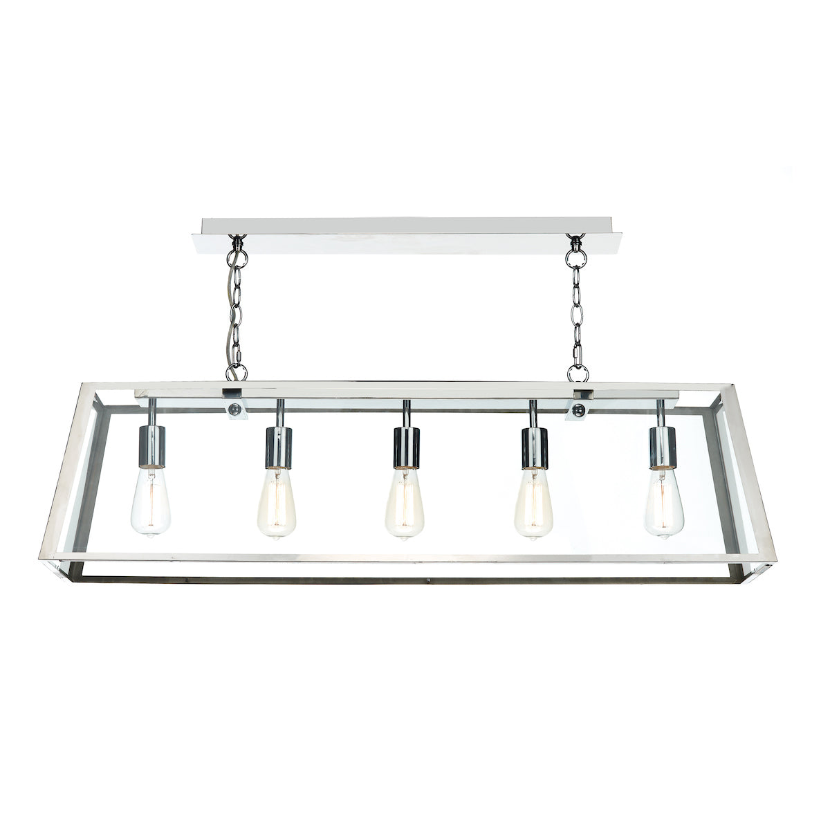 Academy 5 Light Pendant Stainless Steel