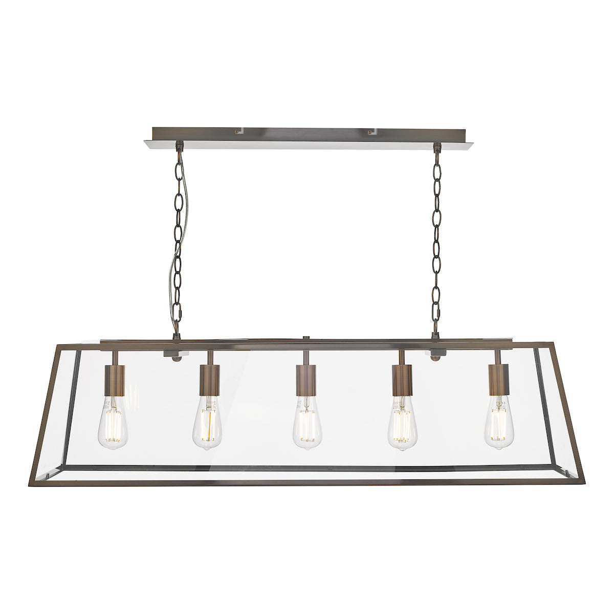 Academy 5 Light Bar Pendant Antique Copper