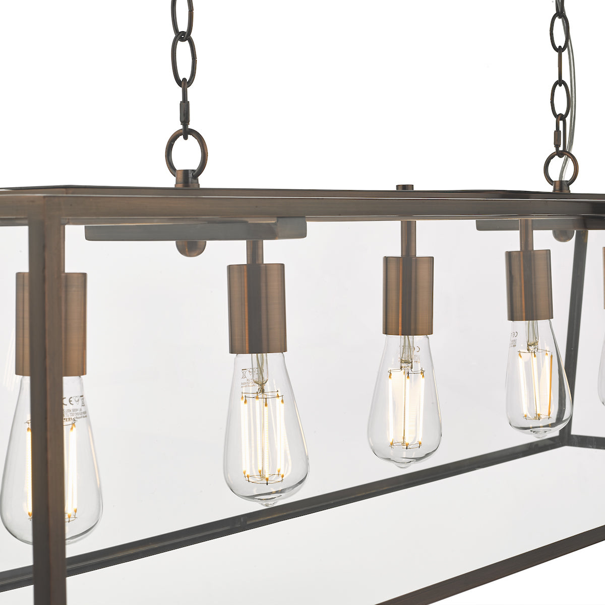 Academy 5 Light Bar Pendant Antique Copper