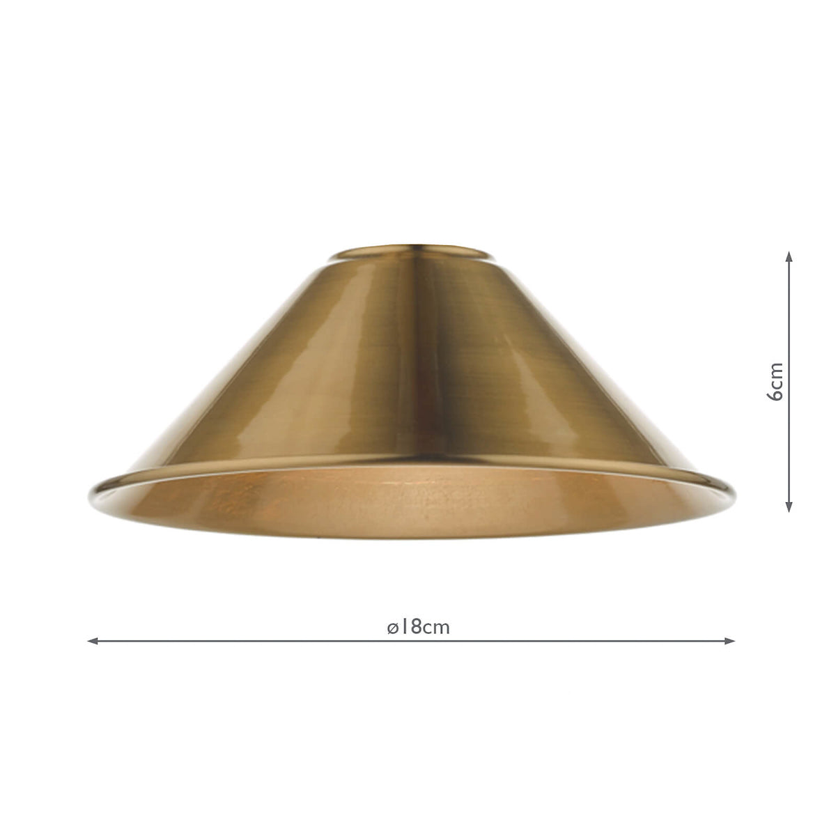 Accessories Easy Fit Aged Brass Metal Shade 18cm