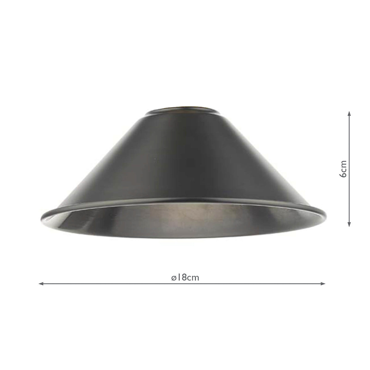 Accessories Easy Fit Pewter Metal Shade 18cm