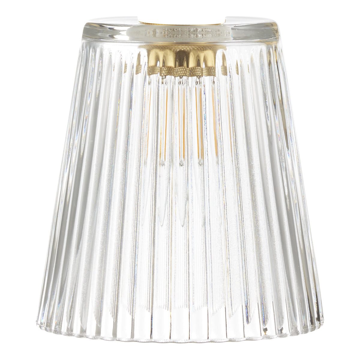 Accessory Easy Fit Clear Ribbed Glass Shade