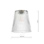Accessory Easy Fit Clear Ribbed Glass Shade